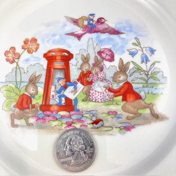 Royal Doulton Lot of Childs Tableware Bunnykins with Plate Bowl 2 Handle Cup - Picture 5 of 16